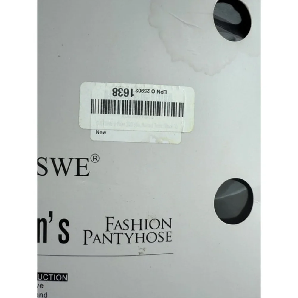 Everswe Women's Fashion Pantyhose Black Control Top Sheer‎ Legs Size L